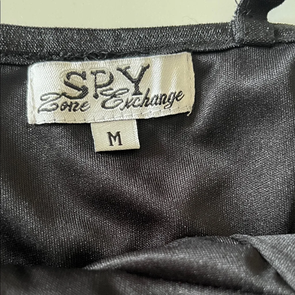 Spy Zone Exchange Lace Up Lace Mini Dress Black - Image 2