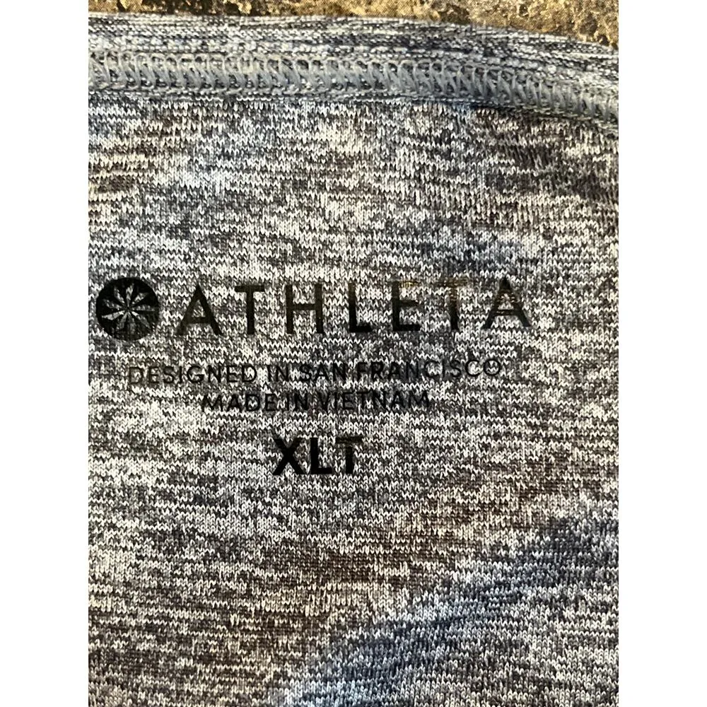 Athleta XLT Pacifica Wrap Front Heather Gray Tank Zip Neckline - Image 7