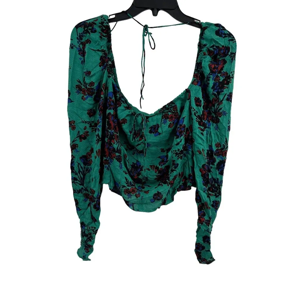Free People Cropped Floral Hilary Top New Size Small - Image 56
