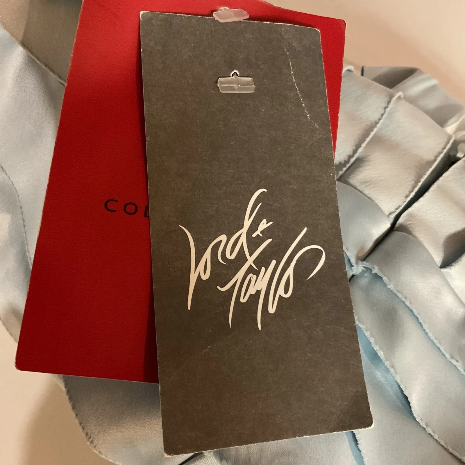 Lord & Taylor J.S. Collection Tiered Layer Halter Midi Dress Light Blue Sz 4 NWT - Image 12