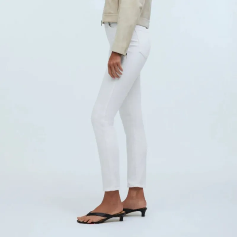 NWT Madewell Sz 26 High Rise Stovepipe Slim Straight Jeans Pure White NO664 - Image 2