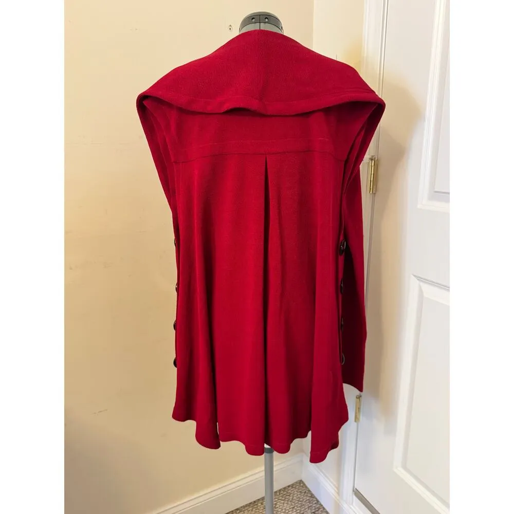 Soft Surroundings Mesa Oversized Long Button Knit Cardigan Vest Red Vest Size 1X - Image 6