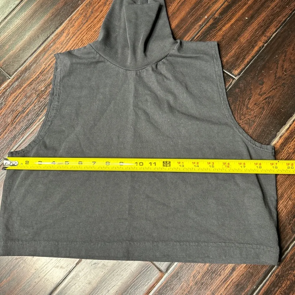 Turtleneck sleeveless shirt cotton Los Angeles Apparel basic casual top - Image 3