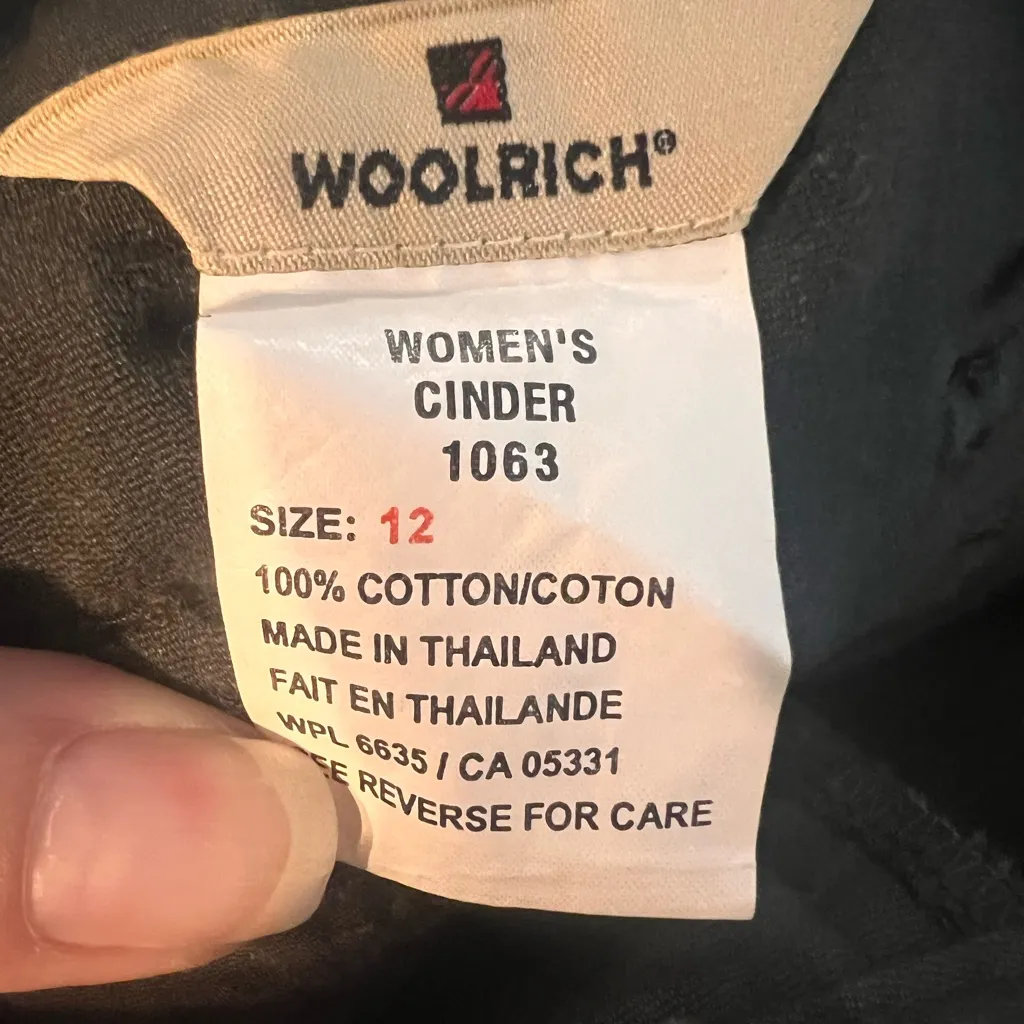 Woolrich Pants Cinder Size 12 Gray Grey Women’s Cotton Hiking Outdoor High Rise - Image 10