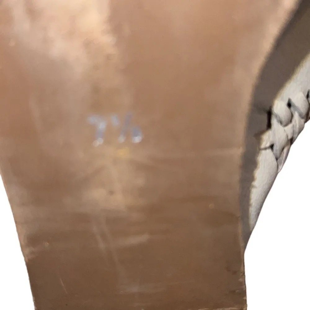 Journee Collection Creme Leather Huntley Shoes 7.5 - Image 7