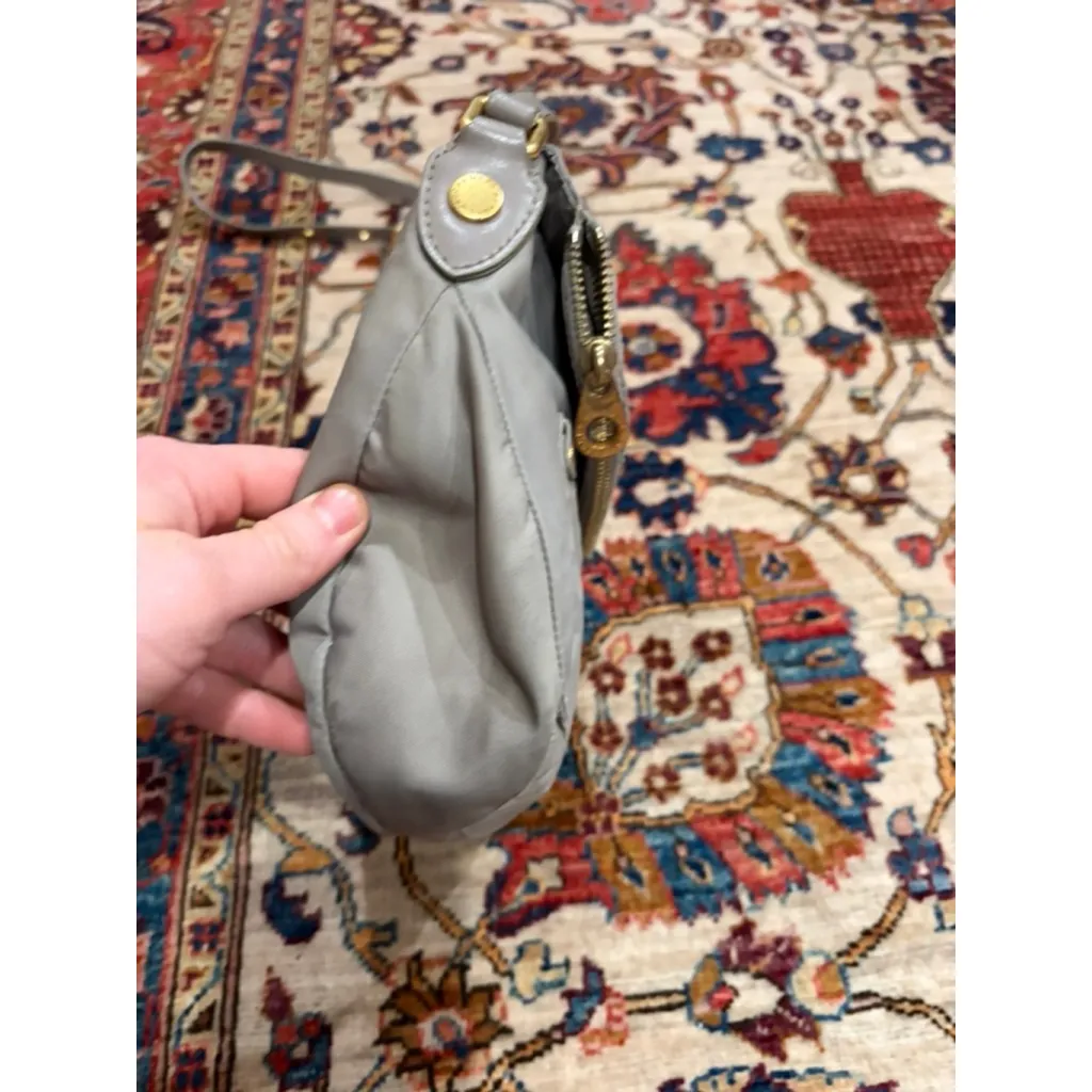 Marc by Marc Jacobs Gray Nylon Crossbody Shoulder Bag Gold Hardware - Image 12