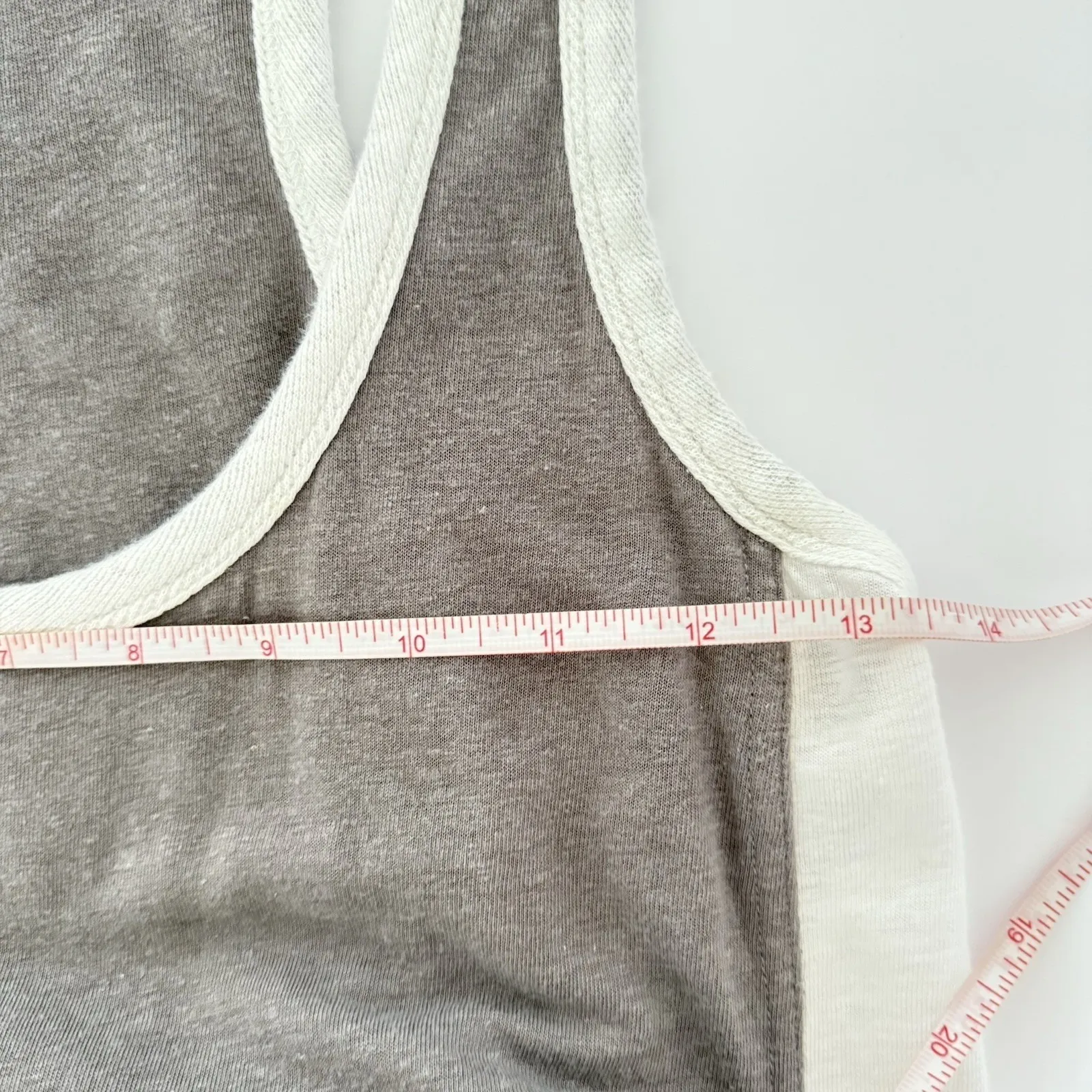 Gray Cream Bodycon Maxi Dress Women's XS Cotton Sleeveless Stretch Casual Chic - Image 5