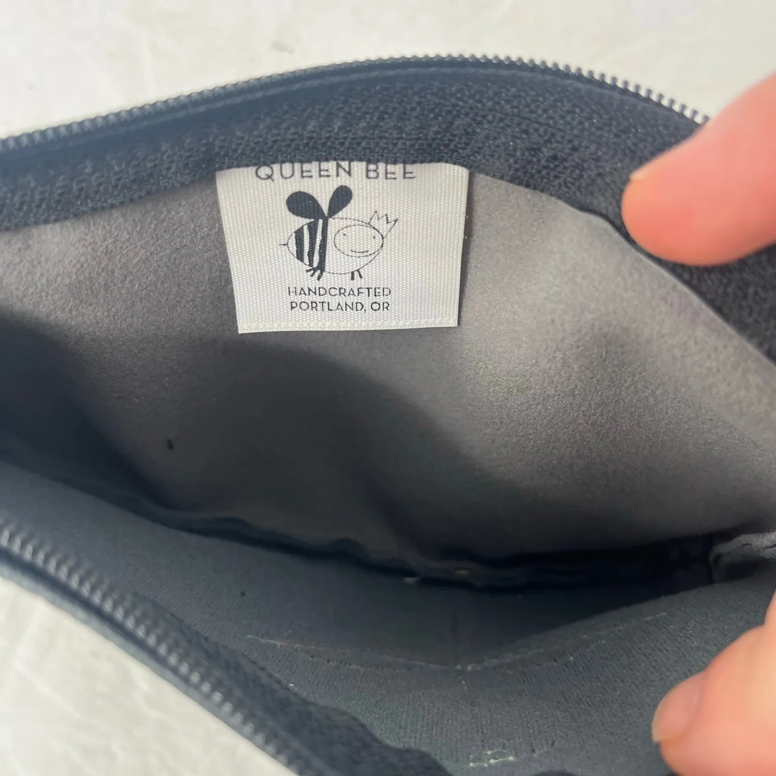 Queen Bee Creations Black Pouch Embroidered Black - Image 7