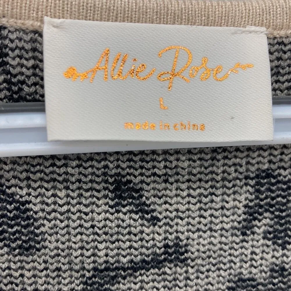 Allie Rose knit leopard print midi rise dress form fitting bodycon size L - Image 5