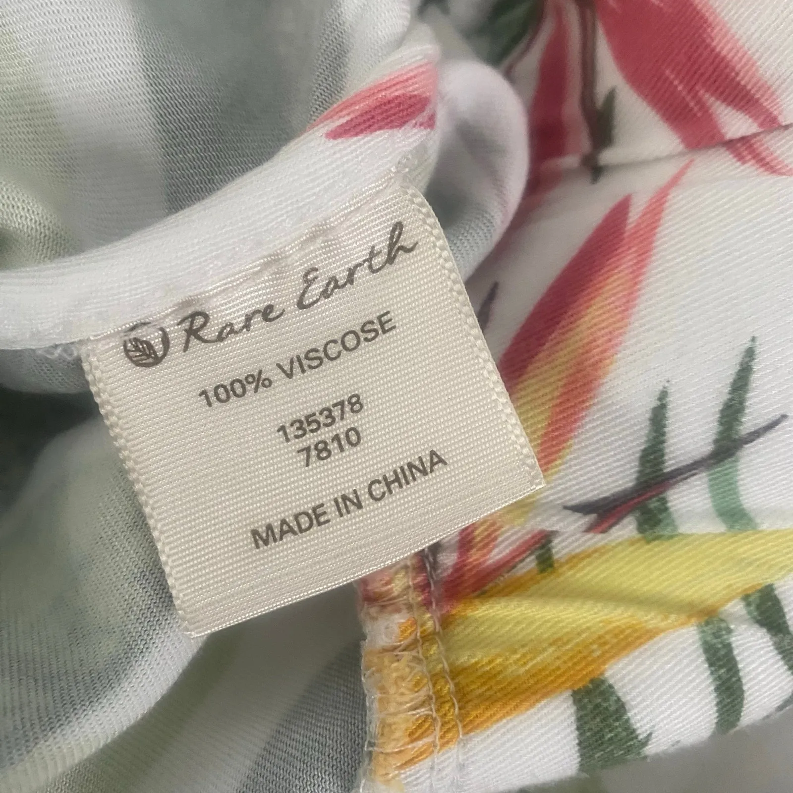 Rare Earth Floral Bomber Style Lightweight Zip Up‎ Jacket Size 10 White - Image 5