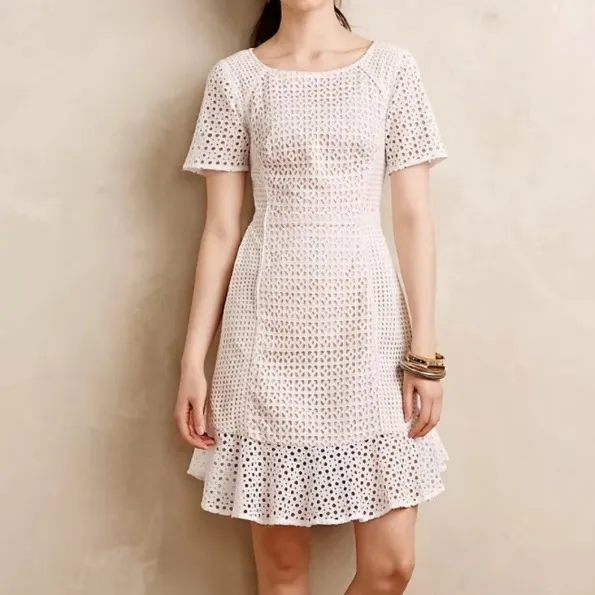 Anthropologie HD in Paris Georgia white eyelet dress - Image 2