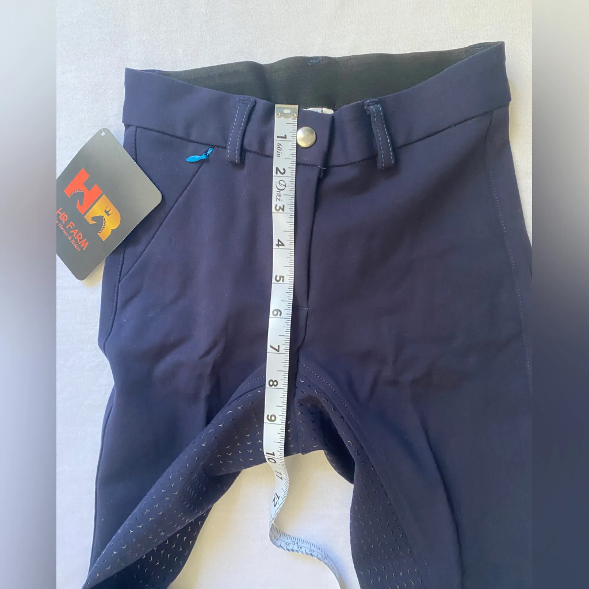 HR FARM Women’s‎ Full Seat Silicone Grip Breeches Horse Riding Jodhpurs S… Blue Size XXS - Image 8