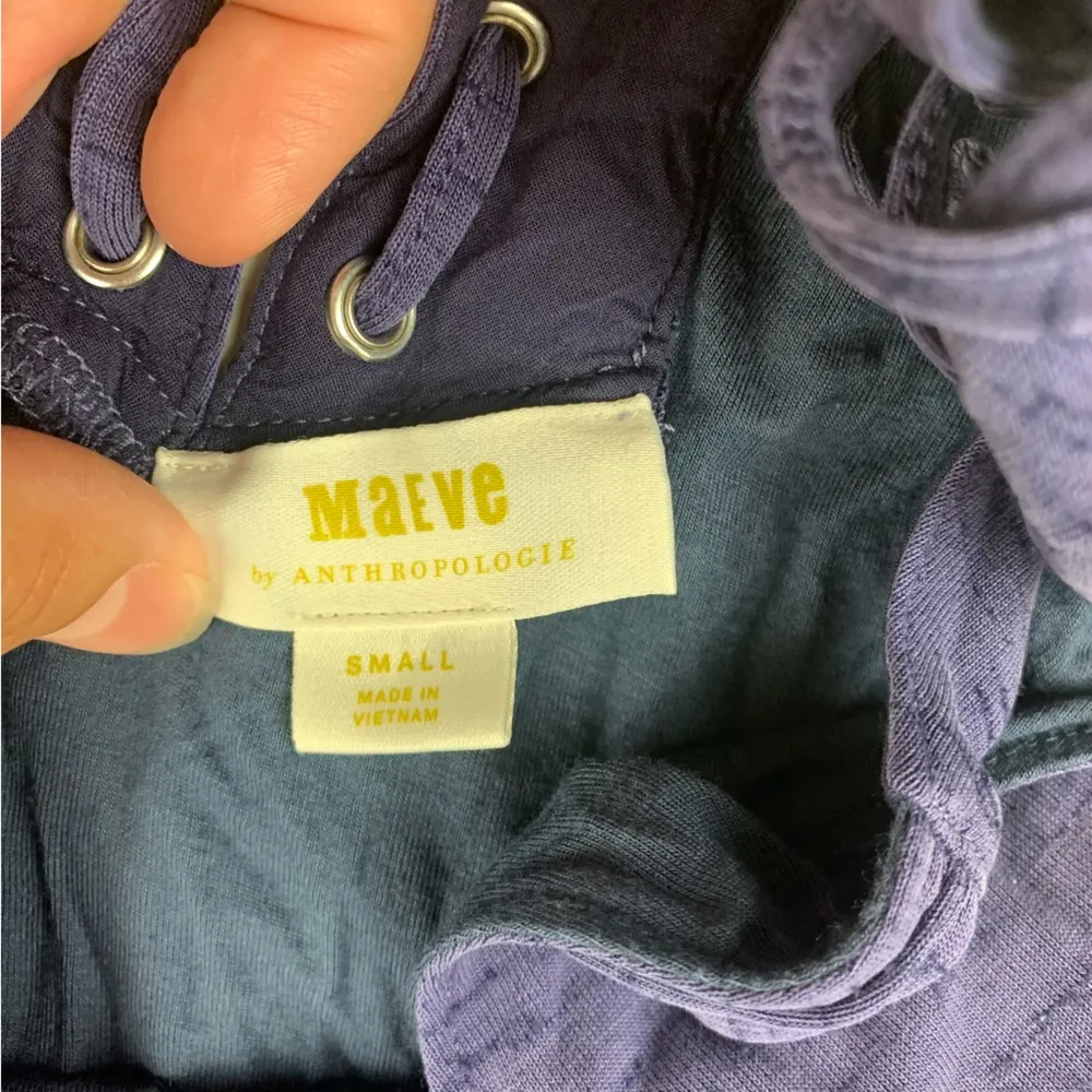 Anthropologie Maeve size small blue corset back maxi dress halter - Image 5