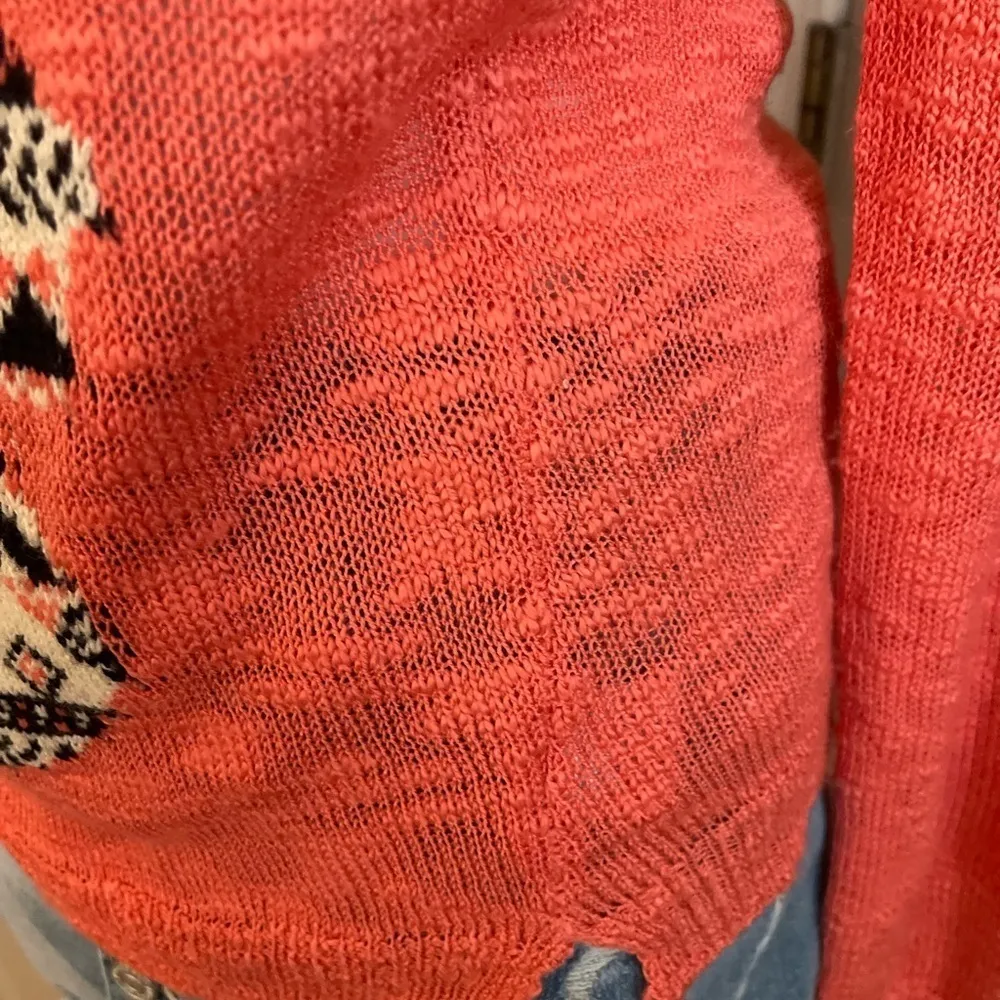 Pink Rose salmon colored antlered deer cute “ugly Christmas sweater” in Size S. - Image 2