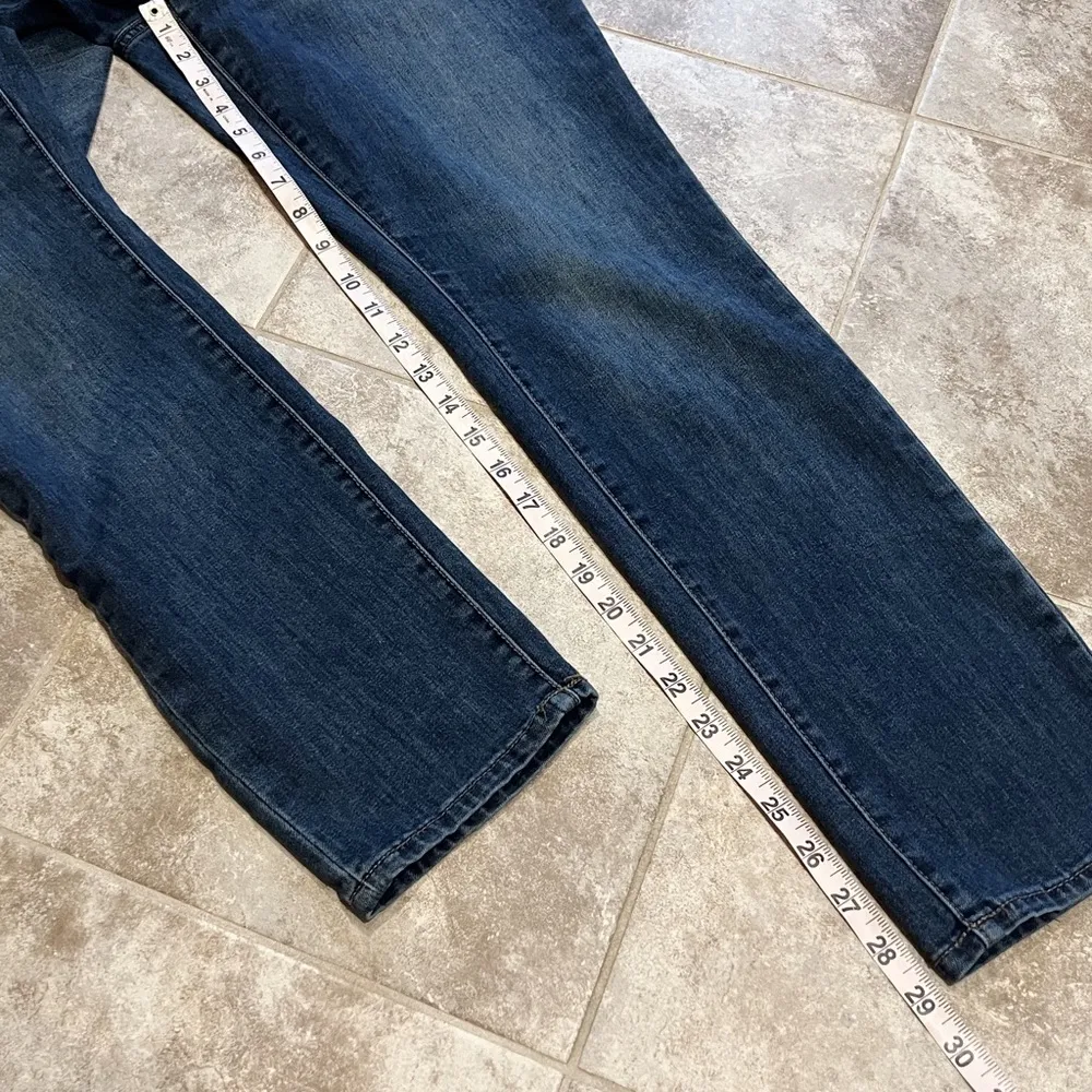 DKNY Jeans Ave B Ultra Skinny Dark Wash Denim Mid Rise Size 10 Stretchy Blue - Image 7