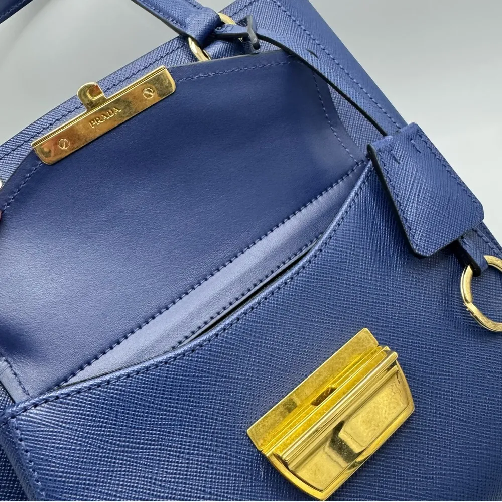 Prada Metropolis Saffiano Lux Leather Shoulder Bag Bruette NEW - Image 10