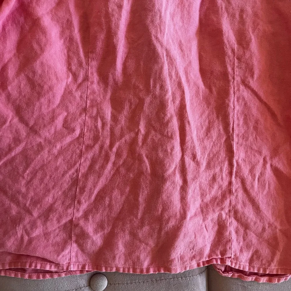 JM Collection Pink Linen Blouse linen - Image 6