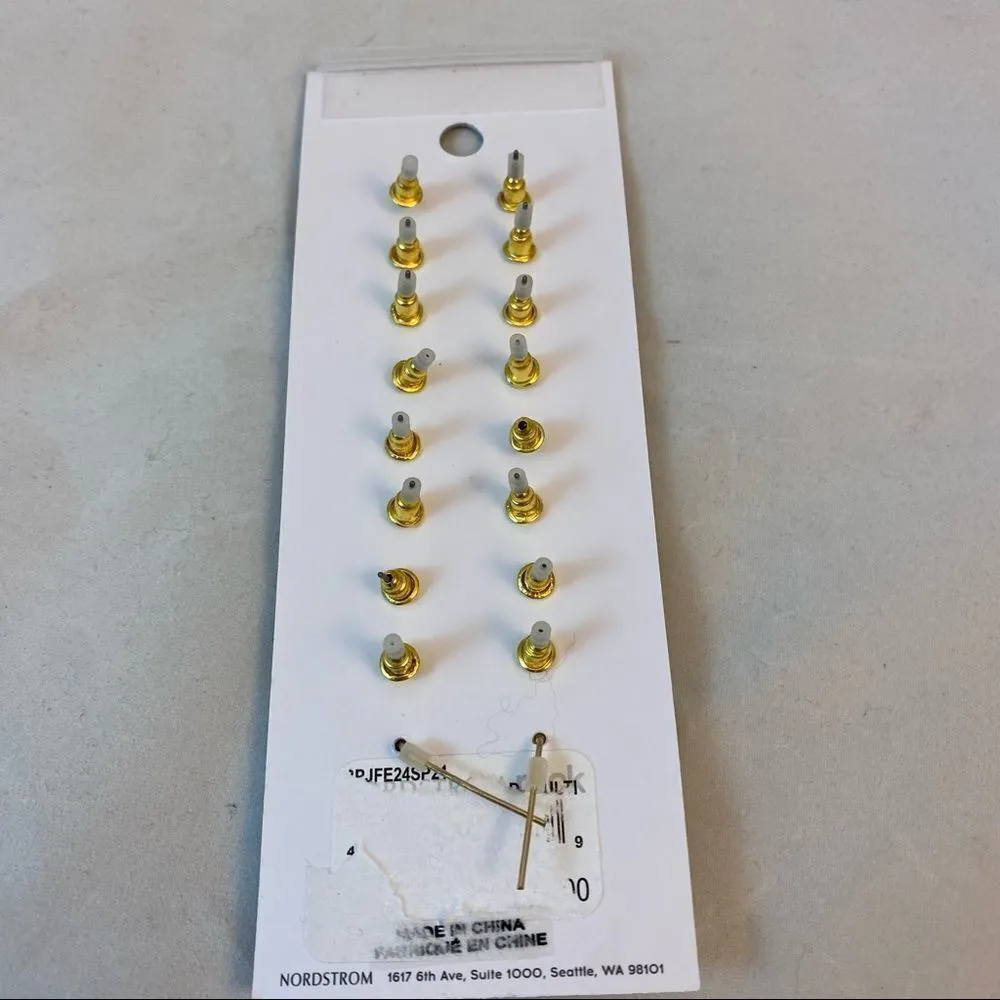 BP. Earrings Set 9 Pair Love Heart Stars Moon Peace Gold Studs Casual Trendy - Image 3