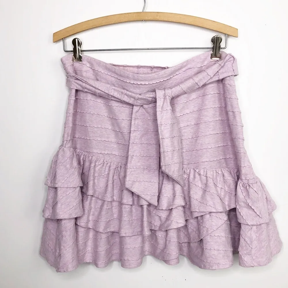 TULA Rosa lavender ruffle hem scallop detail mini skirt - Image 5