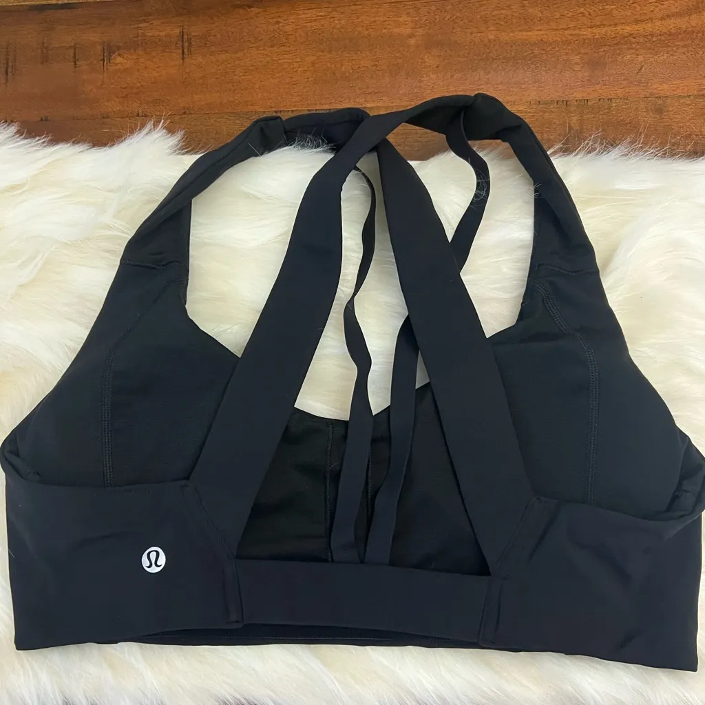 Lululemon Sweat Times Bra Black Size 10 Full-On Luxtreme Medium Support Pads - Image 4