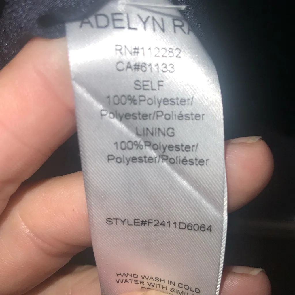 Adelyn Rae Navy Blue Crewneck Babydoll Shift Dress Dress Small - Image 13