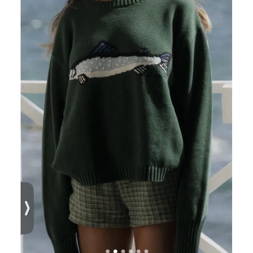 Dairy Boy the Fisherman's Daughter Sweater Greenpoint Size XS BRAND New Green - Image 2