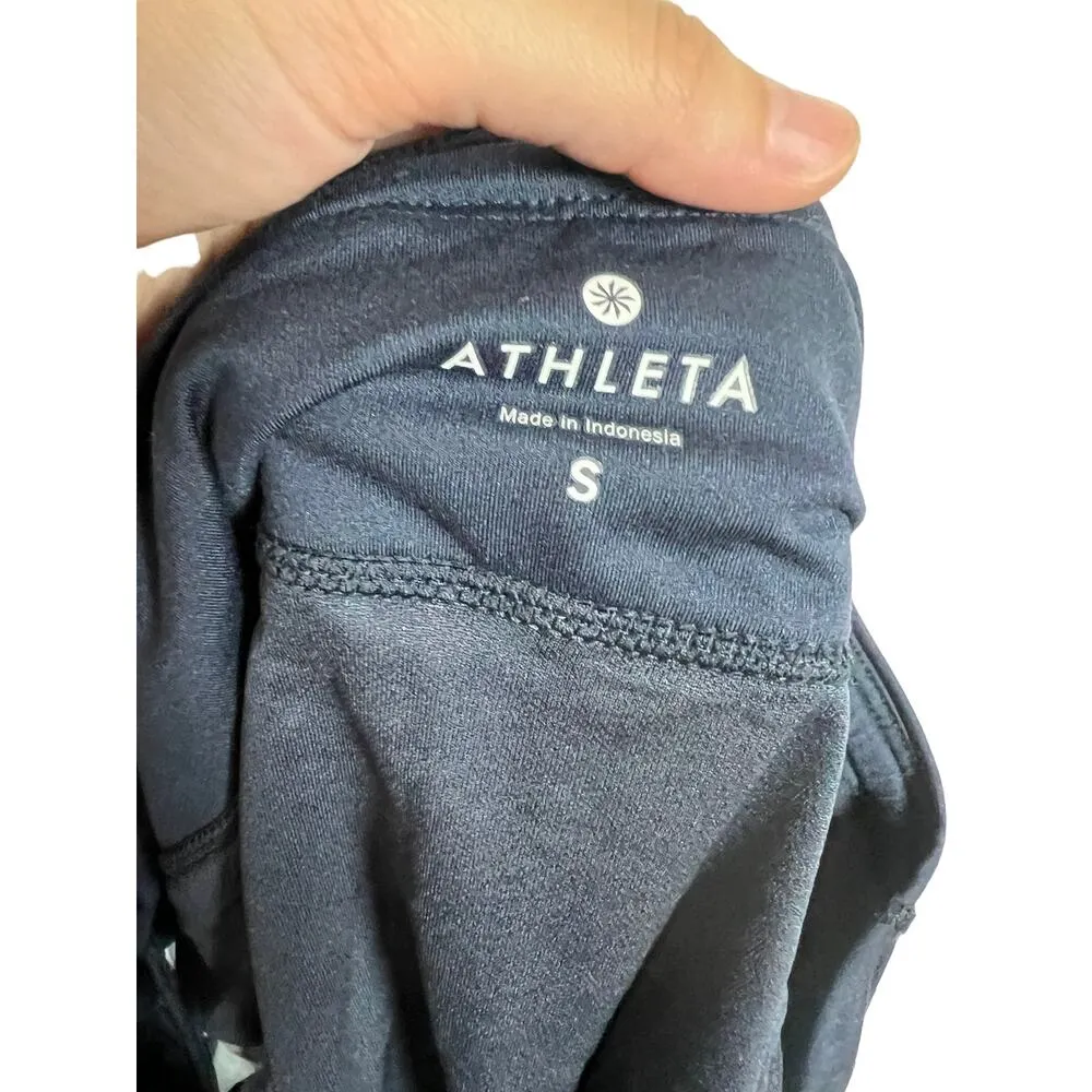 Athleta Vivid Ready Set Go Blue Geometric Print Athletic Running Shorts Size S - Image 5