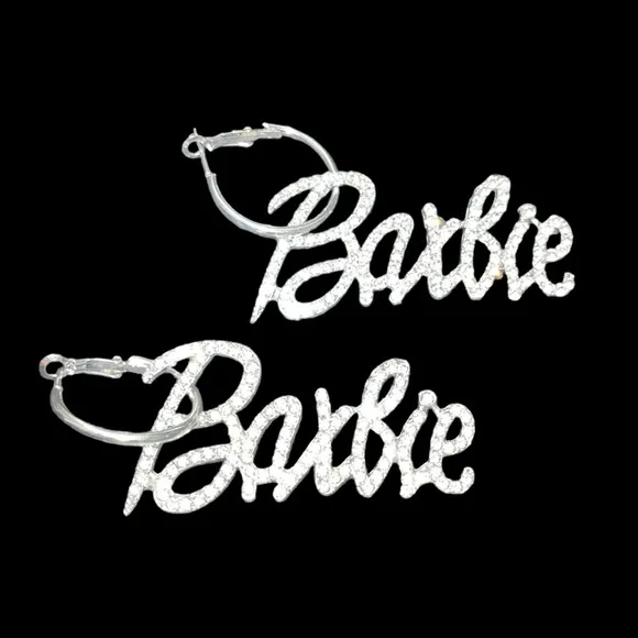 4 for $25 Barbie rhinestone earrings Silver - Image 2
