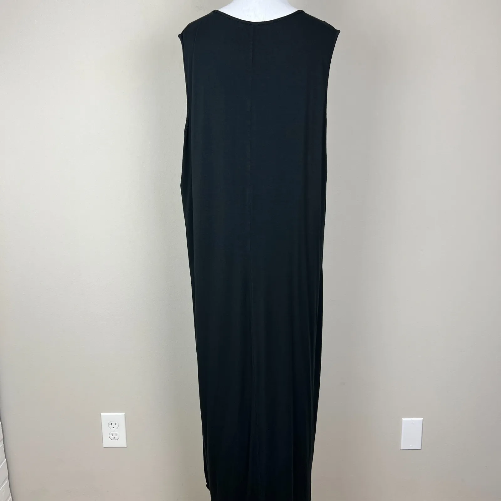 Nic & Zoe Midi Dress Womens 1X Black Tulip Hem High Low Maxi Sleeveless Casual - Image 7