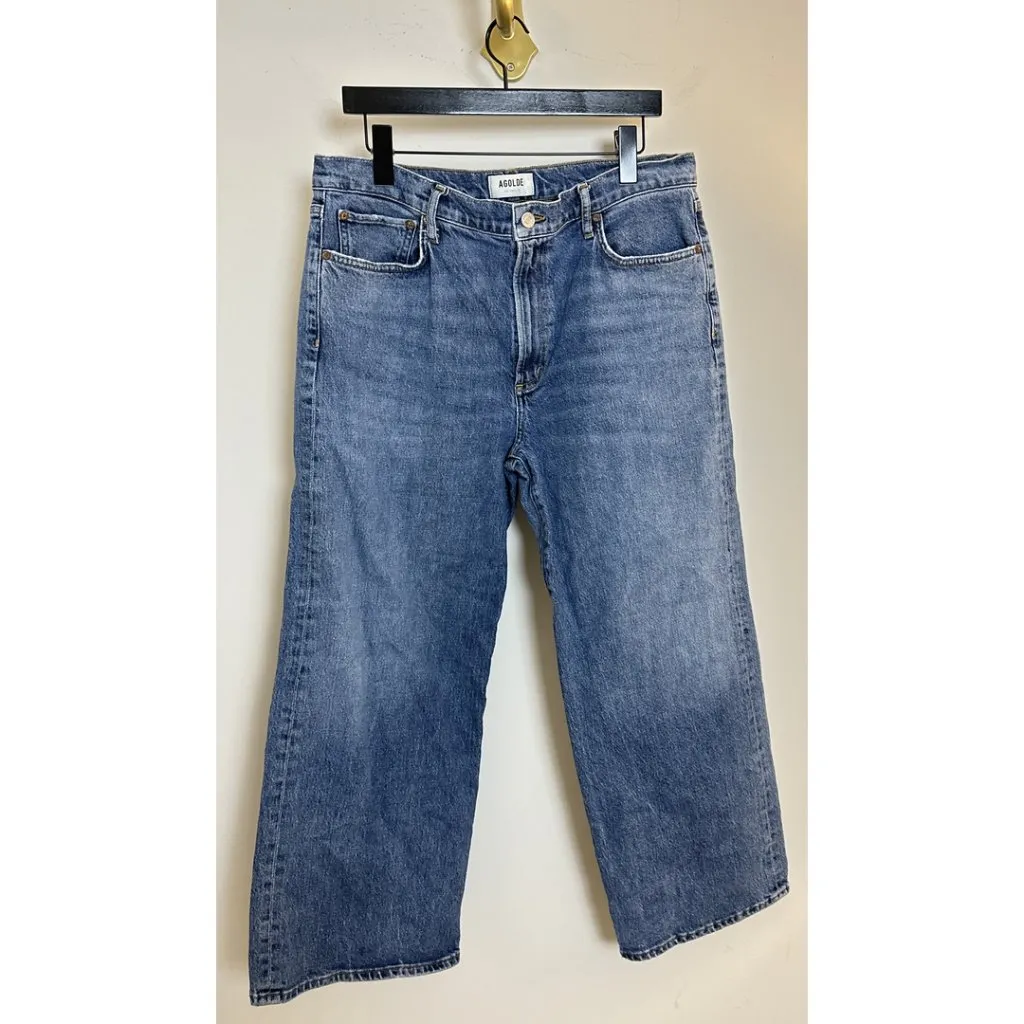 AGOLDE Harper Relaxed Straight Leg Jeans in Wash Forum Size US 31 - Image 4