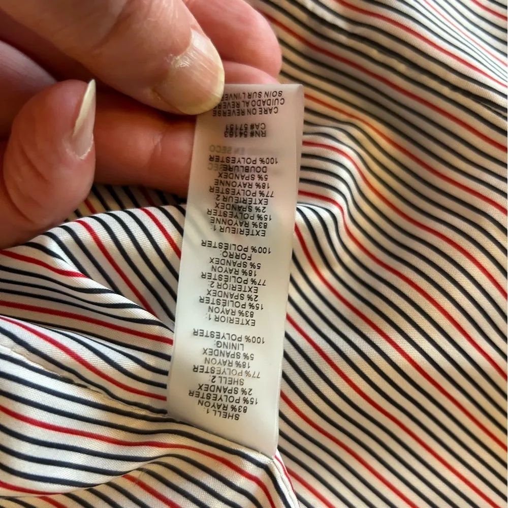 Tommy Hilfiger Textured Gray Ribbon Trim Blazer. Size 4. - Image 14