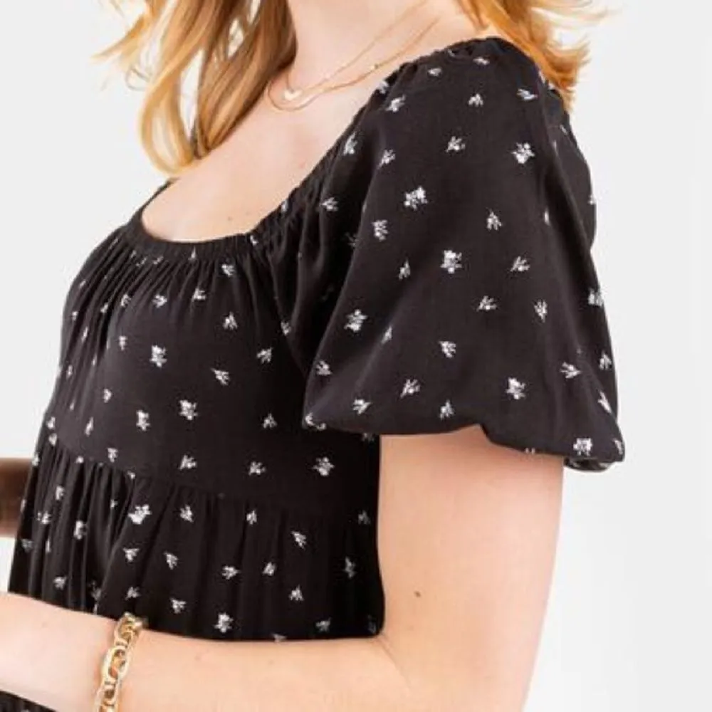 ✨ Morgan Floral Baby Doll Dress✨ Black Size M - Image 2