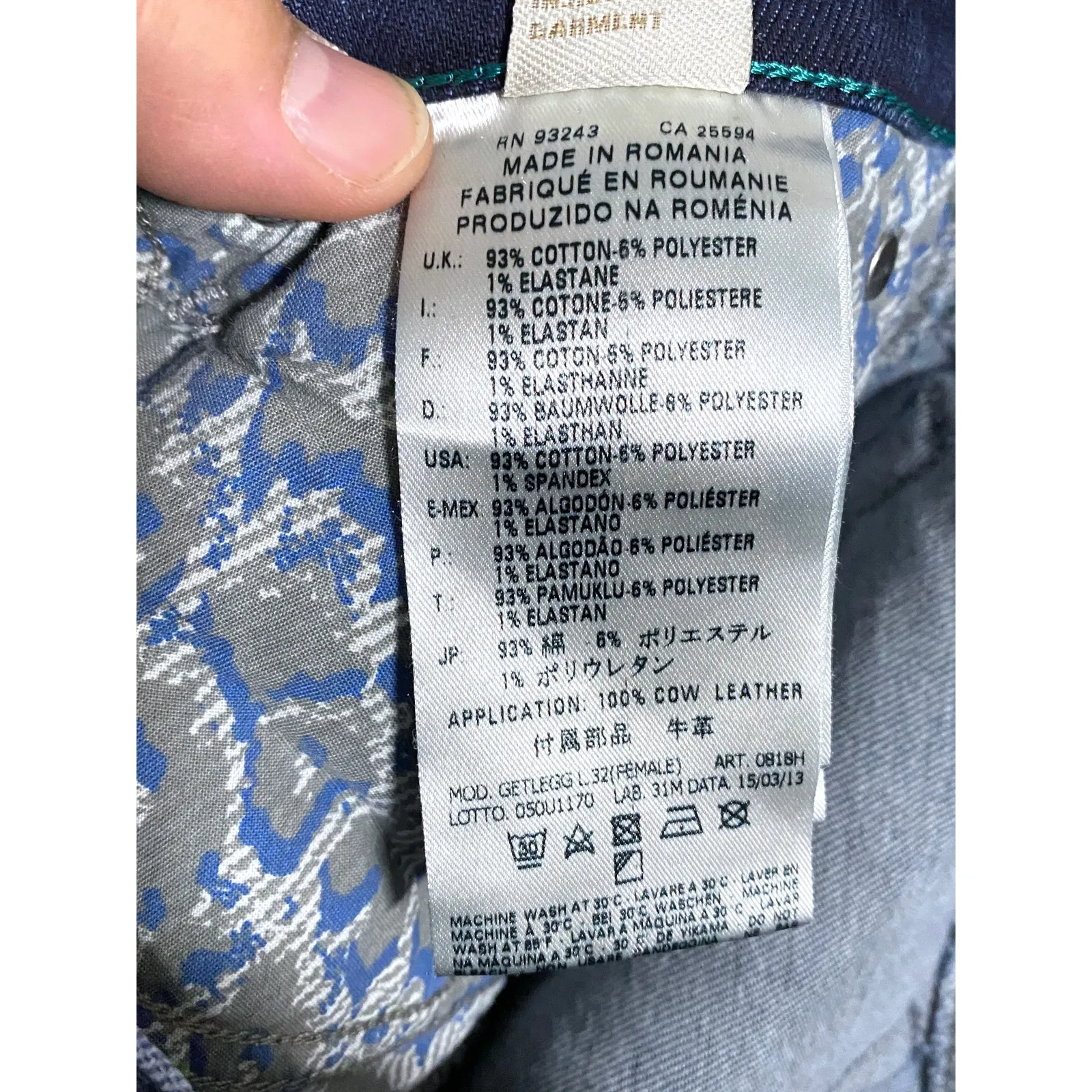 Diesel Jeans Getlegg Slim Skinny Low Waist Womens 27 Distressed Whiskered Grunge - Image 11