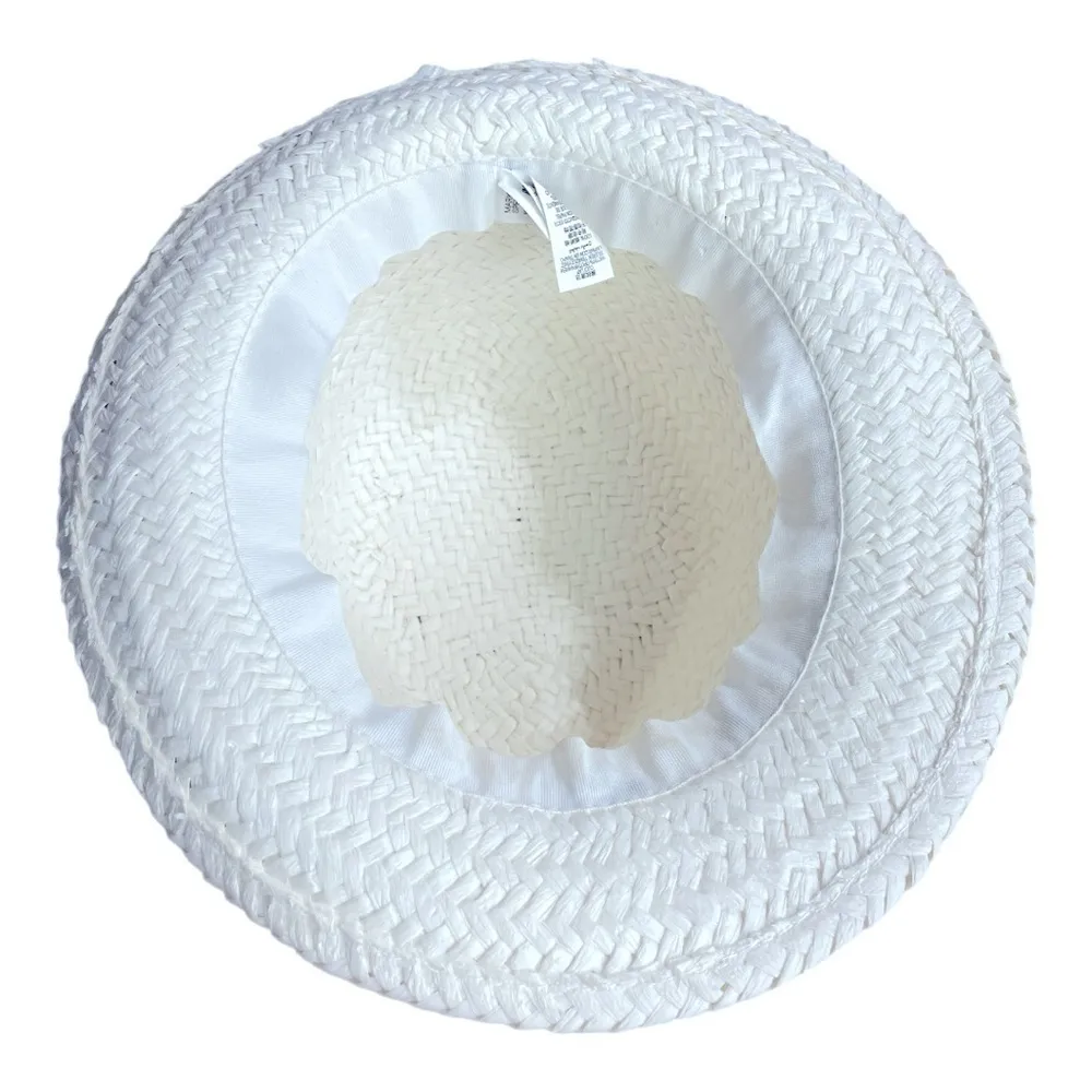 Marks & Spencer 100% Paper Straw hat. Great for your Summer days and Vacations White - Image 9