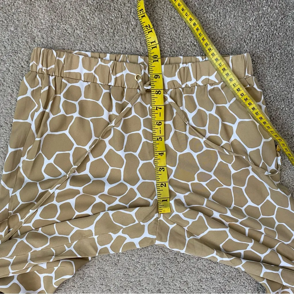 Michael Kors Giraffe‎ Print Drawstring Crop Pants XS - Image 7