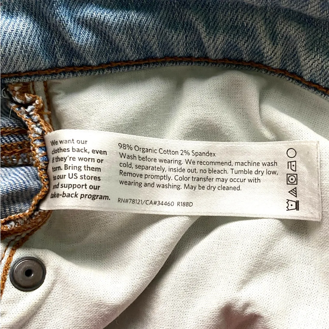 Eileen Fisher Women's Organic Cotton‎ Light Blue Denim Stretch Jeans 4X29 - EUC - Image 7