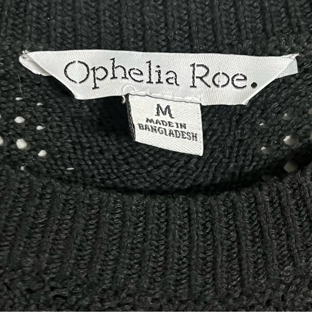 Women’s Ophelia‎ Roe Open Knit Sleeveless Dress Cover Up Size Medium Black - Image 4