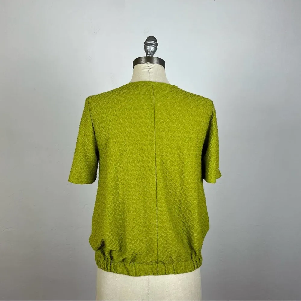 Anthropologie Sunday in Brooklyn Green Texture Top - Image 5