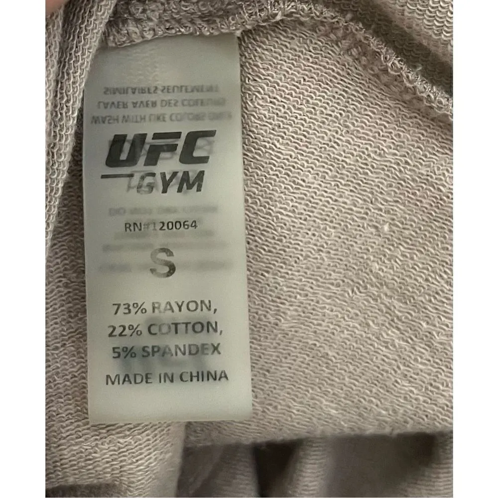 UFC Gym Beige Crop Hoodie Sweatshirt‎ Tan - Image 4