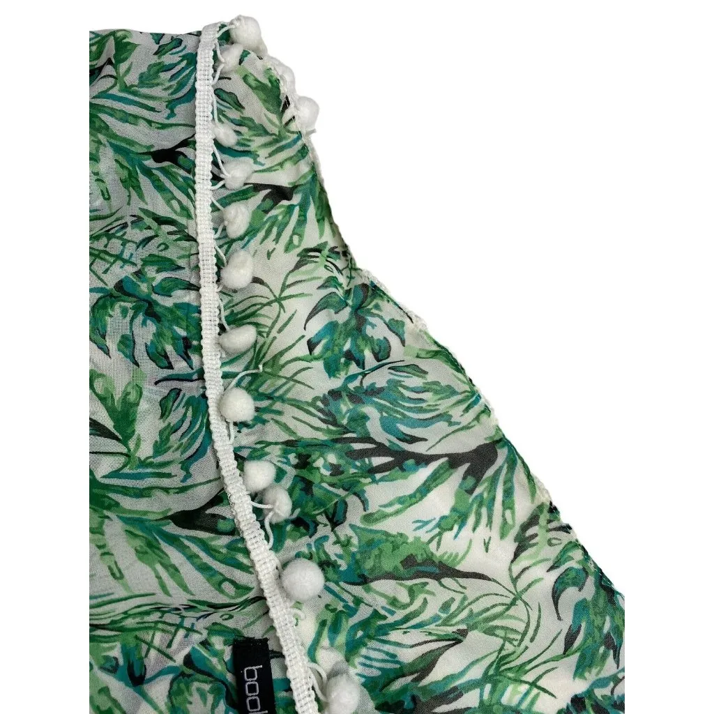 NEW Boohoo Women's Chiffon Tie Waist Beach Sarong Palm Tassel NWT 38x40‎ - Image 4