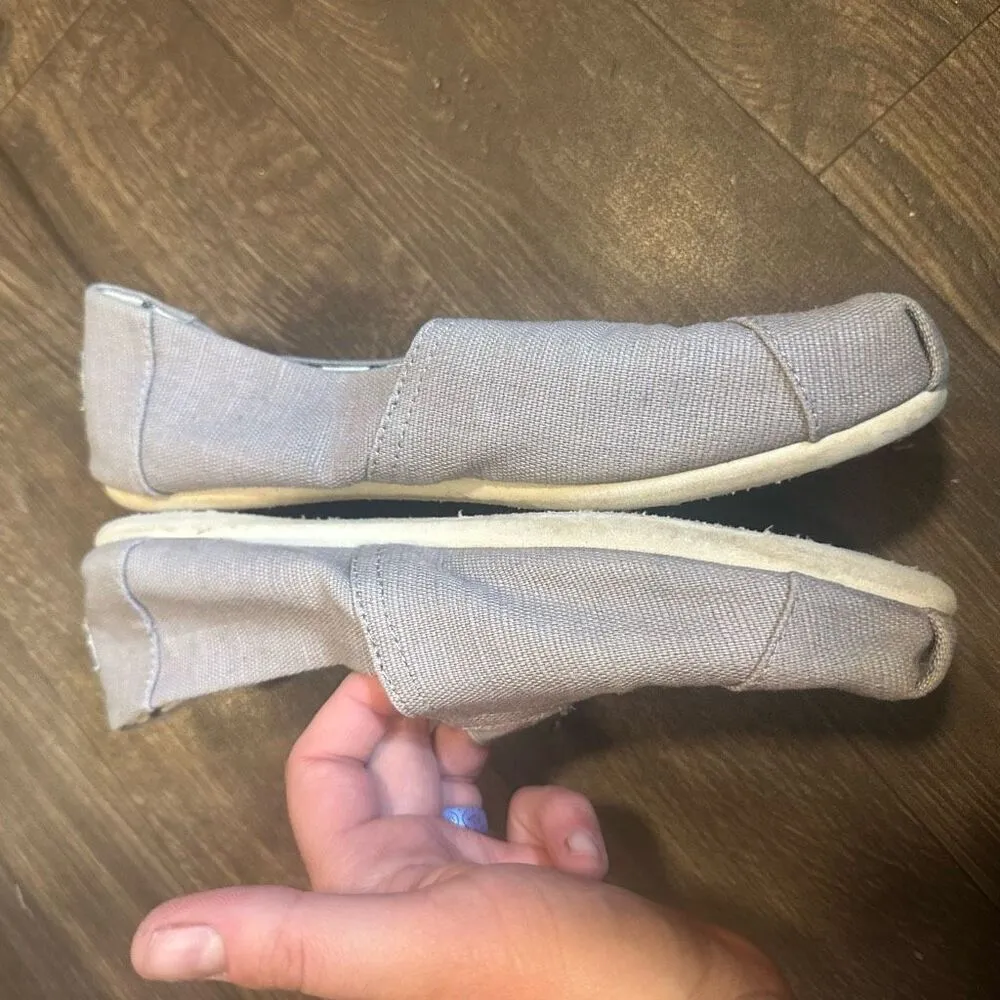 Tom’s gray slip on minimalist basics normcore size 10 shoes - Image 2