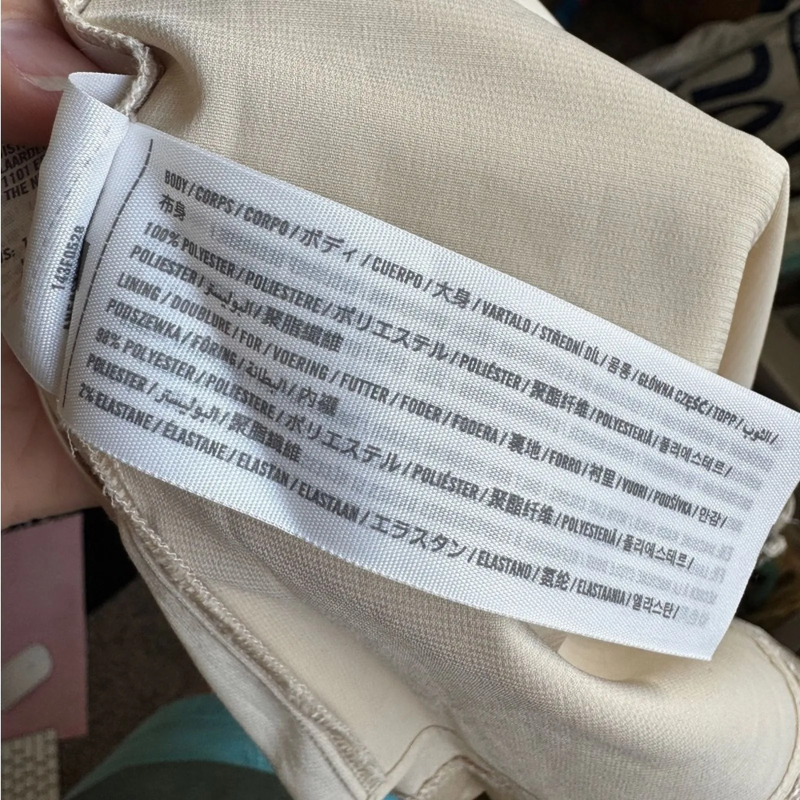 Abercrombie & Fitch Cream Satin Mini Skirt Womens L Classic Preppy Coquette - Image 8