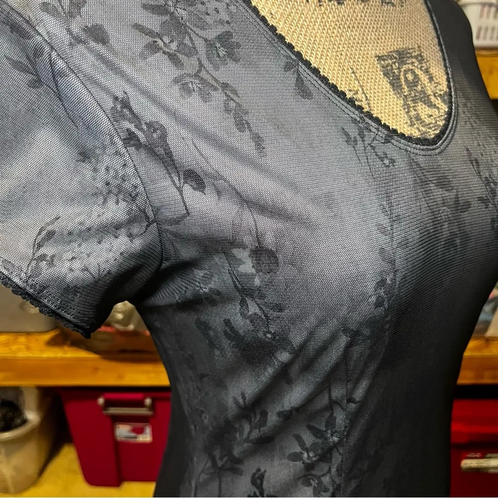 MY MICHELLE Vtg Style Y2K 90's Whimsigoth‎ Grunge Maxi Long Dress Black Vampy - Image 5