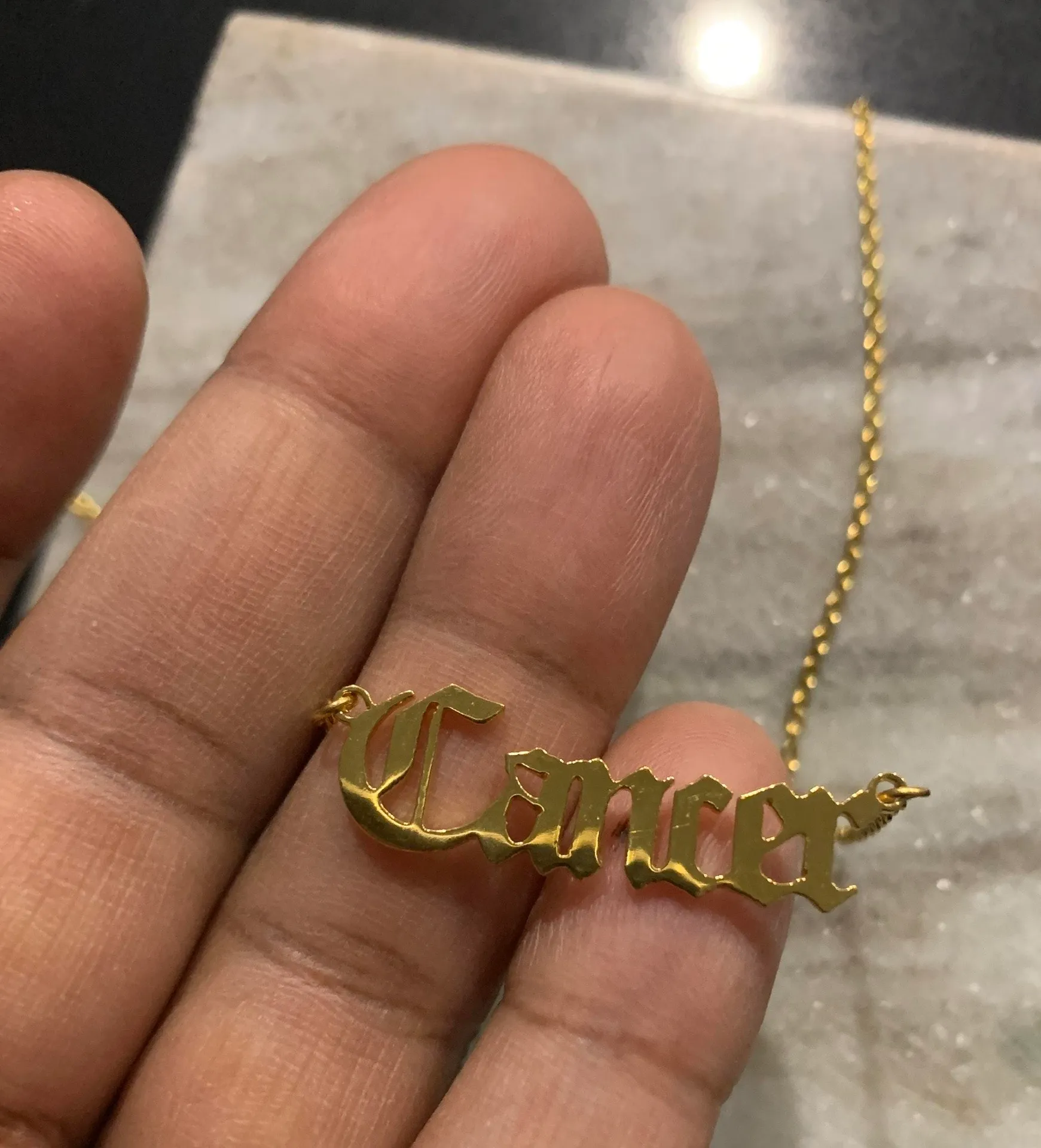 Cancer Necklace... Gold - Image 3