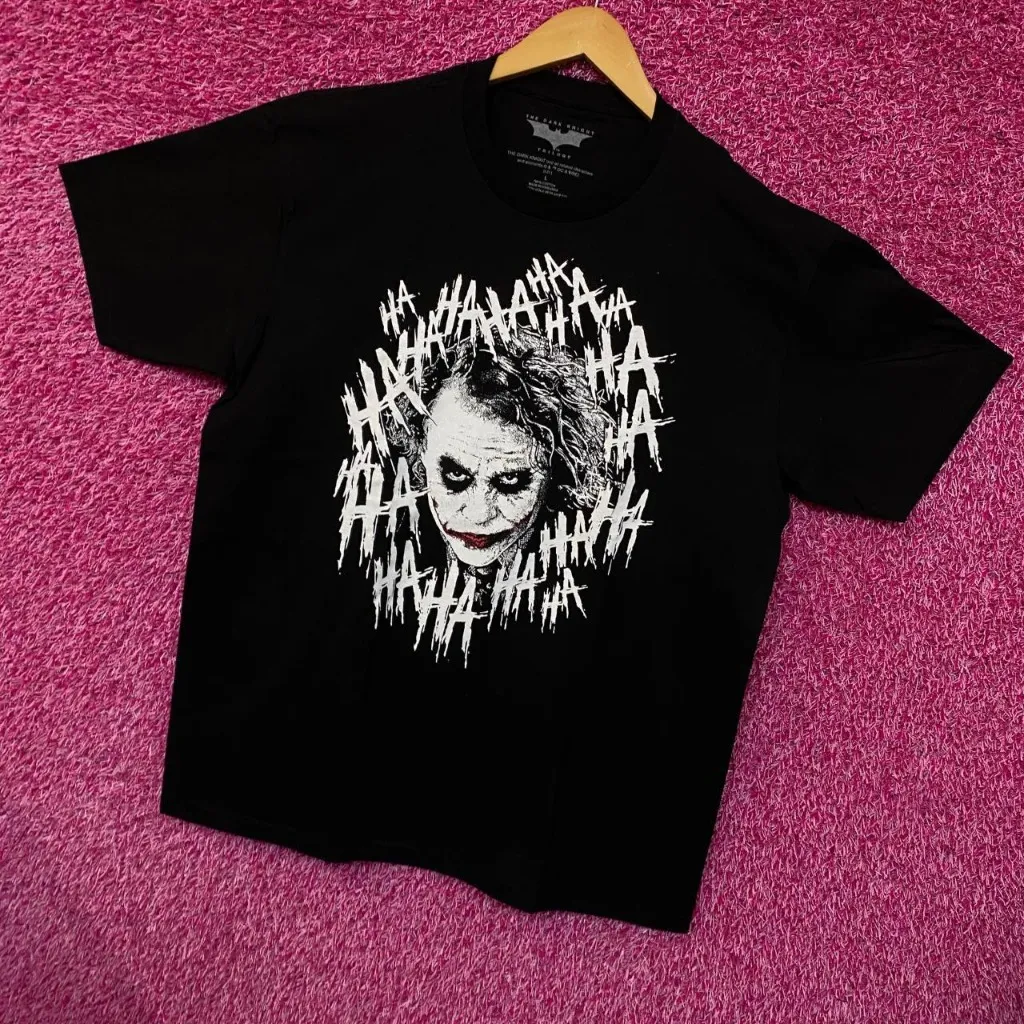 The Joker Why So Serious The Dark Knight Trilogy Movie Tee L  - Image 3