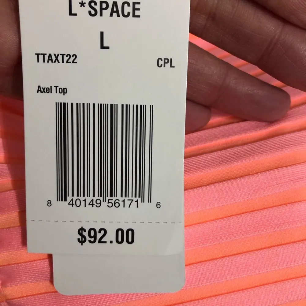 Axel One Shoulder Two Tone Ribbed Bikini Top XS NWT - Image 5