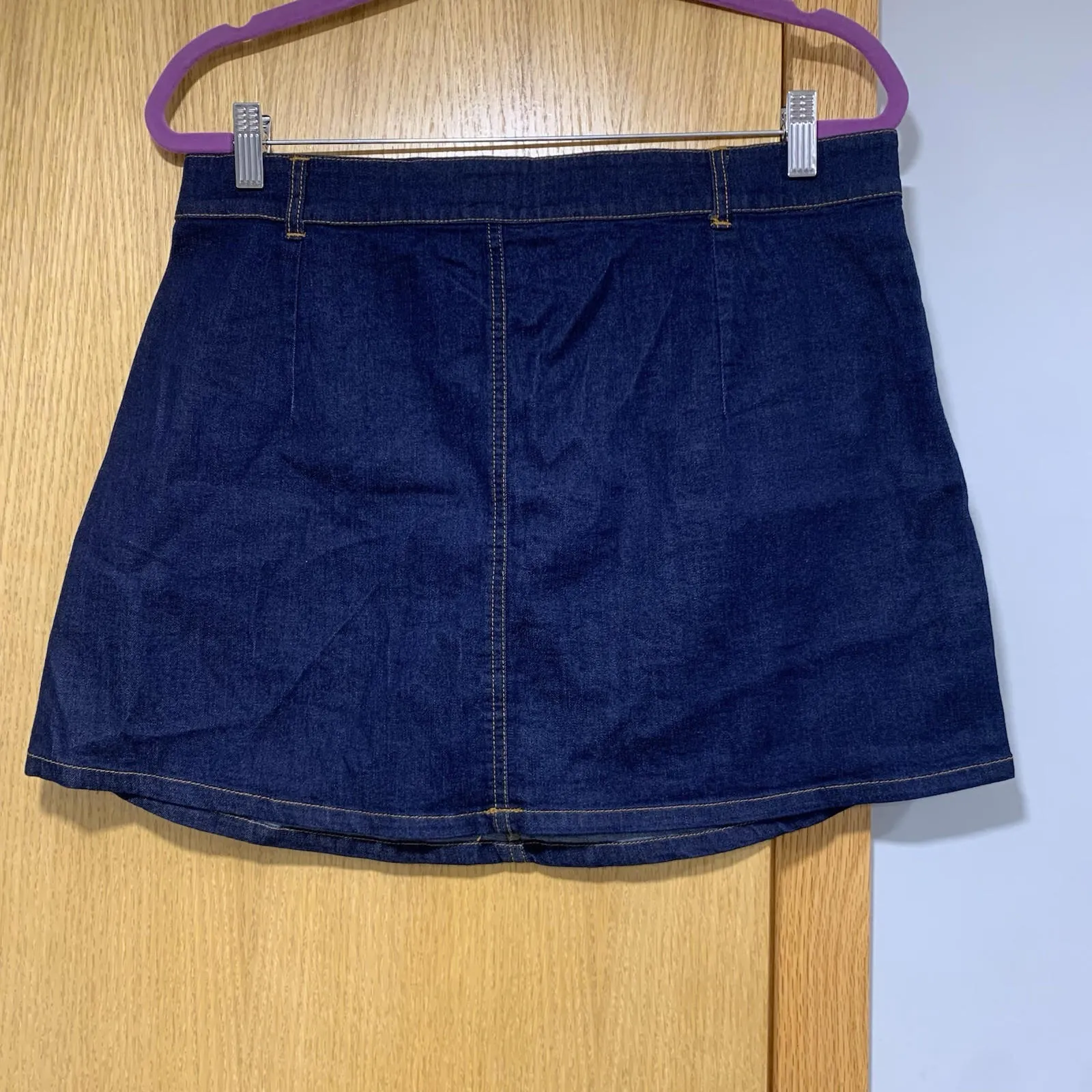 Princess Polly Dark Blue Denim Mini Skirt - Size 6 - Image 3