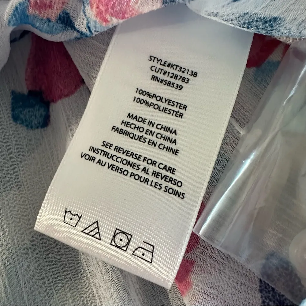 Kut from the Kloth Blue and Pink Blouse - Image 4