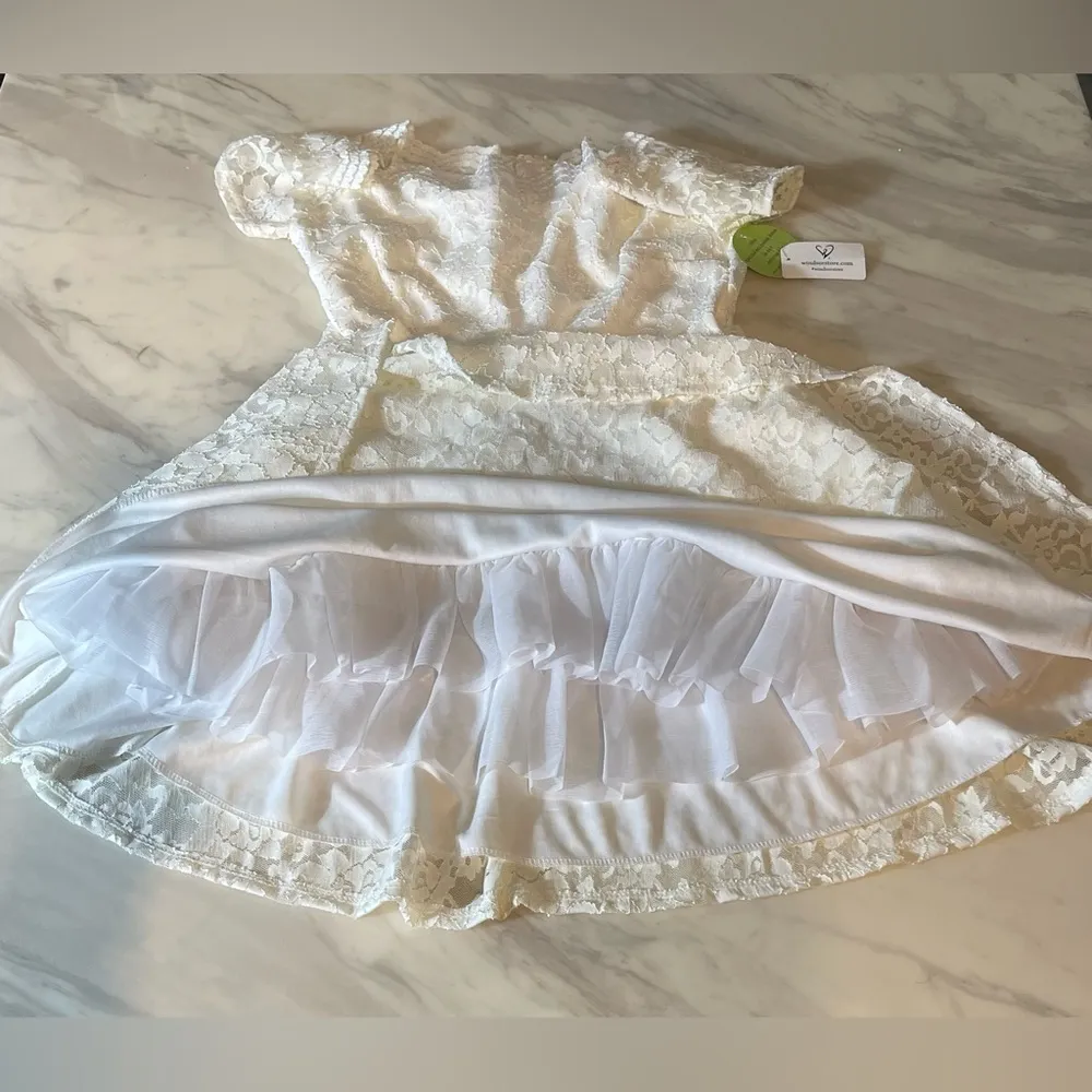 Windsor Women's Size L Elegant Ivory Lace Dress A-Line Scalloped NWT Formal - Image 8