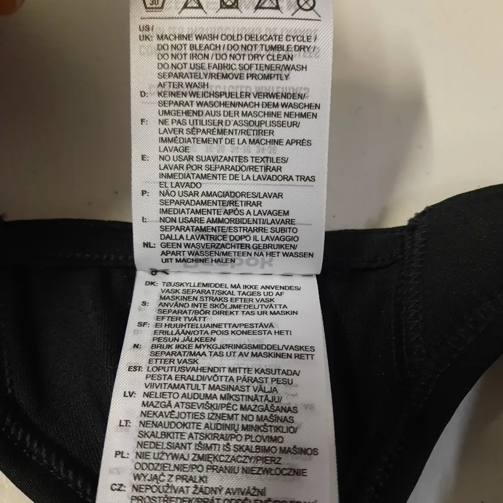 Reebok Sports Bra Womens Small Black Athletic Activewear Workout Stretch Yoga - Image 10